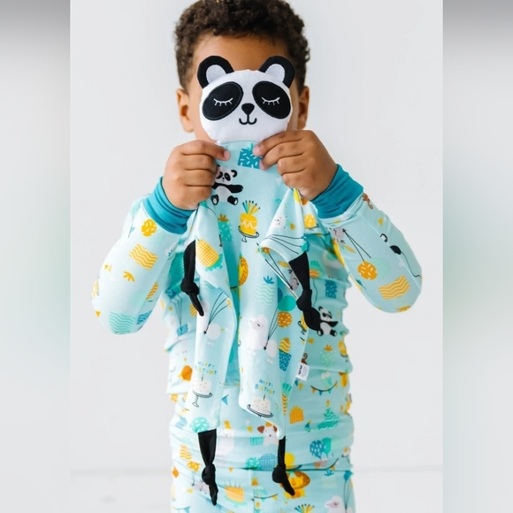 Little Sleepies Panda Blue Party Animals Lovey - Picture 2 of 2